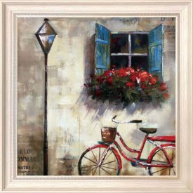 Látogató - keretezett olajfestmény