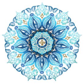 Kék bódulat- szegecses vászonkép