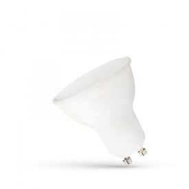   LED GU10 230V 7,5W SMD CW WITH OPÁL COVER FEHÉR PLASTIC SPECTRUM
