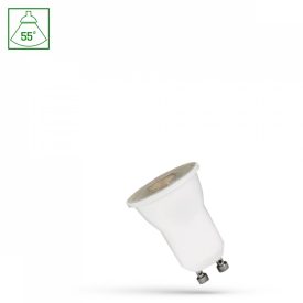   LED GU11/MR11 GU10 230V 2W SMD 55 DEGREES NW WITH LENS SPECTRUM