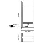 Asztali lámpa tömör fa E27 / 60W - WRE181