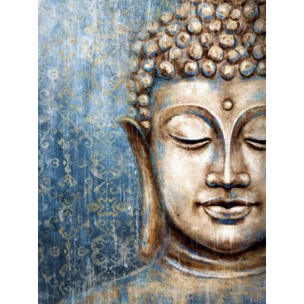 Álmodó buddha- szegecses vászonkép