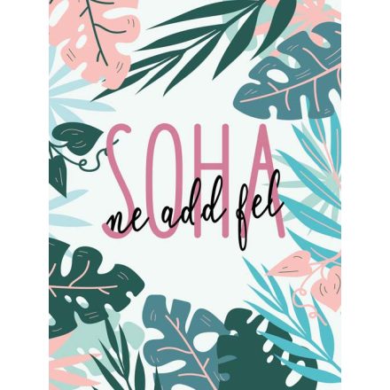 Soha - motivációs vászonkép