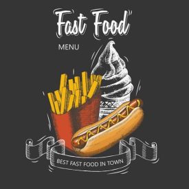 Hotdog menü - vászonkép