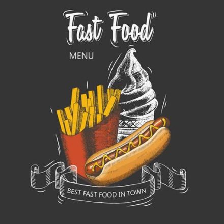 Hotdog menü - vászonkép