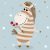 Zebra virággal - vászonkép