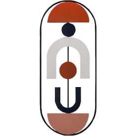 Formák találkozása - fém fali dekoráció