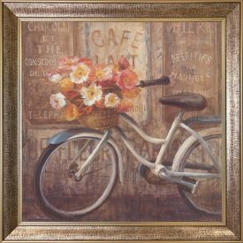 Virágok a kosárban - keretezett olajfestmény