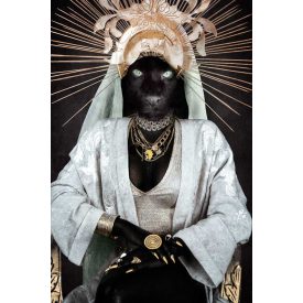 Díva puma- fóliás, díszített vászonkép