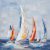Regatta – kézzel átfestett olajfestmény