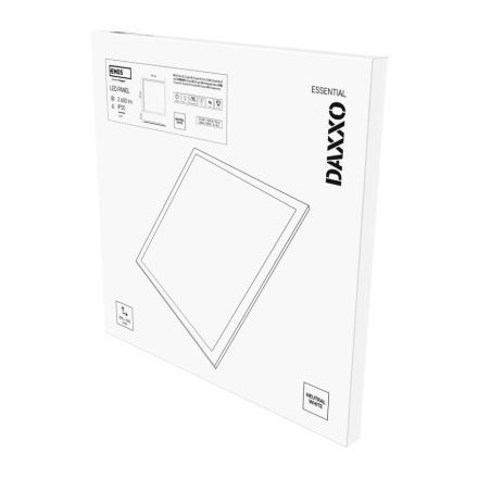 LED panel DAXXO beépíthető 36W 3600lm természetes fehér