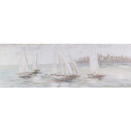 Vitorlások irányában - kézzel festett olajfestmény