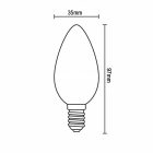 LED izzó 6W - C37 / E14 / SMD / 4000K - ZLF723