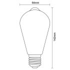 LED Filament 12W - ST64 / E27 / 3000K - ZLF915