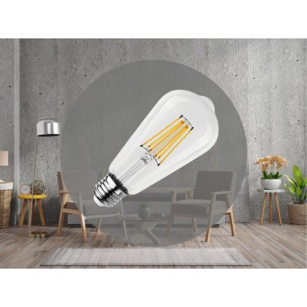 LED Filament 12W - ST64 / E27 / 4000K - ZLF925