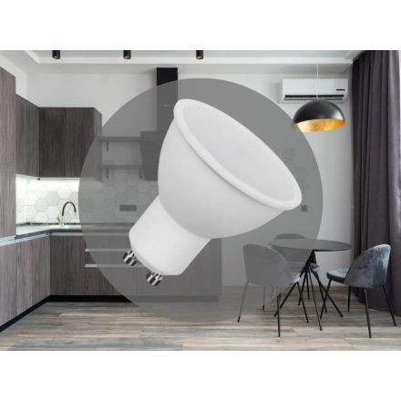LED izzó 6W - GU10 / SMD / 6500K - ZLS106