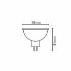LED izzó 5W - GU5, 3 / MR16 / SMD / 3000K - ZLS313