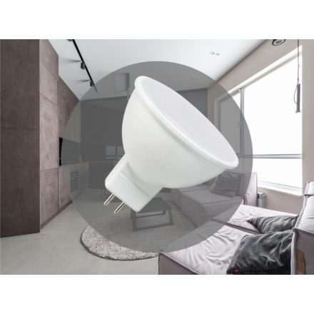 LED izzó 5W - GU5, 3 / MR16 / SMD / 4000K - ZLS323