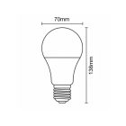 LED izzó 18W - A70 / E27 / SMD / 6500K - ZLS507