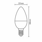 LED izzó 5W - C37 / E14 / SMD / 6500K - ZLS702