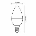 LED izzó 8W - C37 / E14 / SMD / 4000K - ZLS724