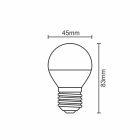 LED izzó 5W - G45 / E27 / SMD / 6500K - ZLS807