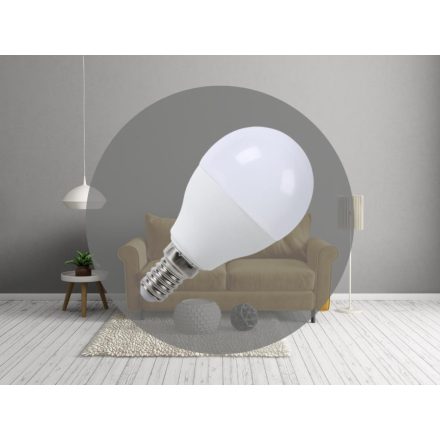 LED izzó 8W - G45 / E14 / SMD / 4000K - ZLS824
