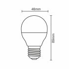 LED izzó 8W - G45 / E27 / SMD / 4000K - ZLS829