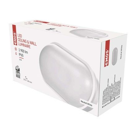 EMOS LED mennyezeti lámpa QARI 20W 1900lm IP65 természetes fehér