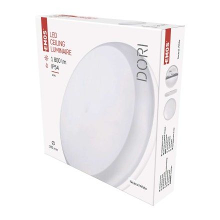 EMOS DORI LED mennyezeti lámpa 18W 1800lm IP54 term. fehér