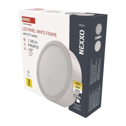 LED felületi lámpatest NEXXO, kerek, fehér, 12,5W, CCT