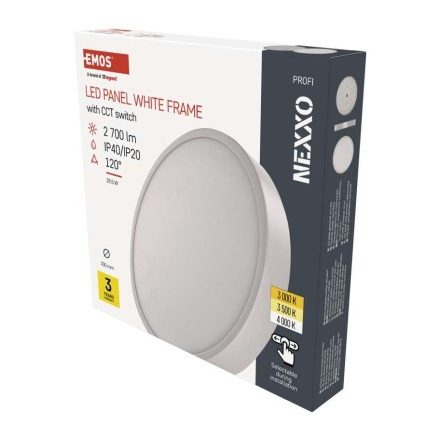 LED felületi lámpatest NEXXO, kerek, fehér, 28,5W, CCT