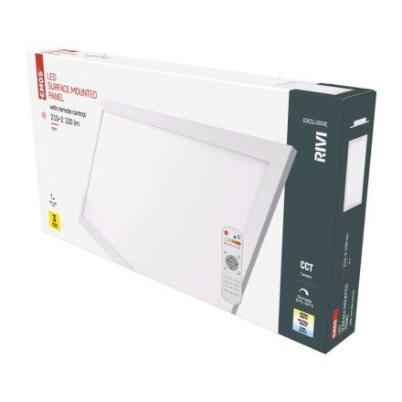 EMOS LED MENNYEZETI PANEL RIVI 30x60, 25W, DIMM., ÁLLÍTHATÓ SZÍNHŐM.