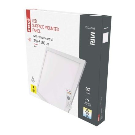 EMOS LED MENNYEZETI PANEL RIVI 60x60, 40W, DIMM., ÁLLÍTHATÓ SZÍNHŐM.