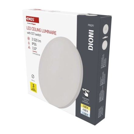 LED felületi lámpatest DIONI kerek, fehér, 32W, CCT