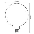 LED Filament SPIRAL 4W SMOKE - G200 / E27 / 2000K - ZSF116