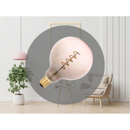 LED Filament SPIRAL 4W GREY - PINK - G125 / E27 / 2000K - ZSF123