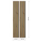 LAMELLÁS FALI PANEL MDF 2 db. 137x23 cm. WOTAN TÖLGY SZÍNBEN AURIS 