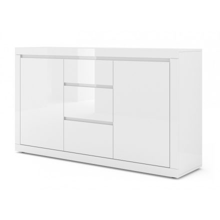 Magasfényű Fehér Komód BELLO BIANCO 3 