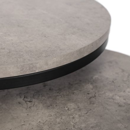 Dohányzóasztal Szett Szürke Beton Színben